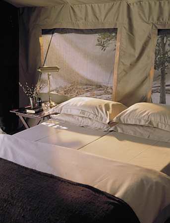 Botswana / Savuti - Chobe - Safari camping en tentes mobiles de luxe dans la r&eacute;serve de Savuti (Savute), c&eacute;l&egrave;bre pour ses lions qui chassent les &eacute;l&eacute;phants - L'intensit&eacute; du safari traditionnel d'Out of Africa - (Savuti under canvas - Afrique Australe) - Absolu Voyages