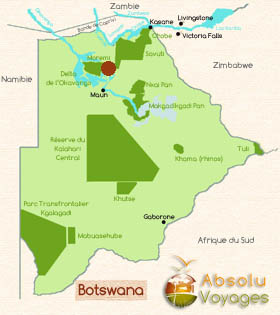 Botswana / Moremi- Okavango / Safari camping en tentes mobiles de luxe dans la r&eacute;serve de Moremi, dans le Delta de l'Okavango - L'intensit&eacute; du safari traditionnel d'Out of Africa - (Afrique Australe) - Absolu Voyages