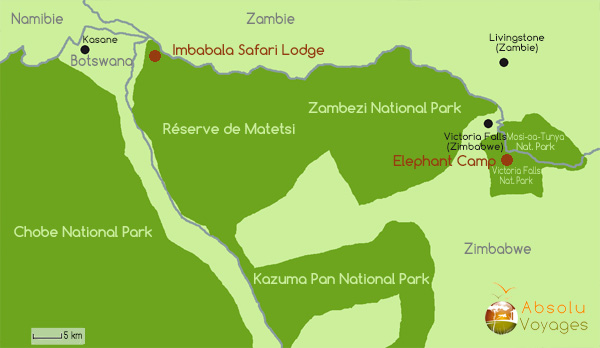 Voyages, lodges et safaris &agrave; la carte aux Chutes Victoria (Victoria Falls) en Afrique Australe  - Absolu Voyages