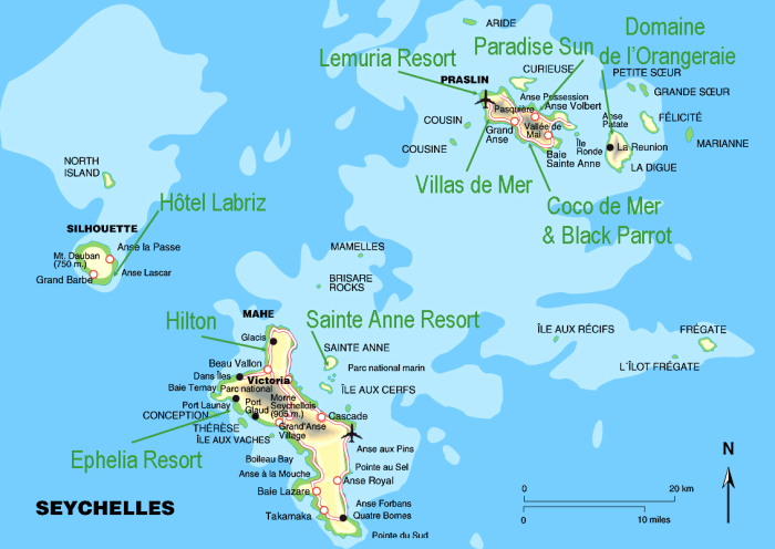Carnet de voyage aux Seychelles - Mahe, Praslin, La Digue, Silhouette, Sainte Anne - H&ocirc;tels Labriz, Constance Lemuria, Ephelia, Orangeraie, Hilton, Paradise Sun, Coco de Mer, Black Parrot, Beachcomber Sainte Anne - Absolu Voyages - Carnets et albums photos